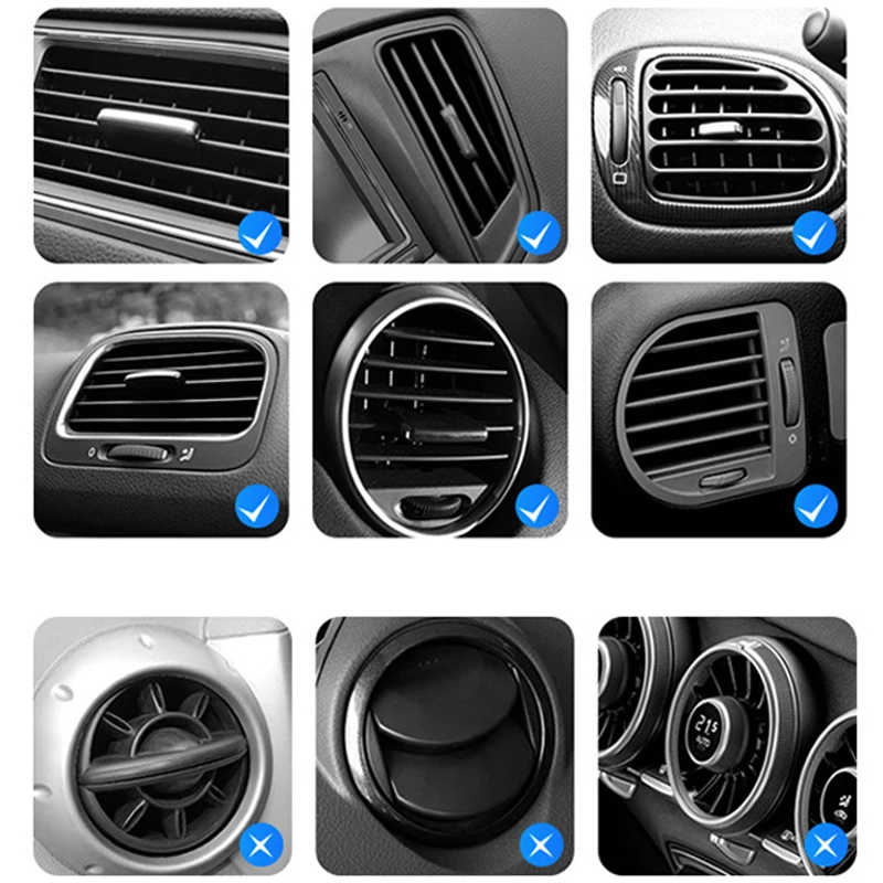 

Universal Car Phone Holder Air Vent Mount Stand No Magnetic Cell Phone Grip Holder Phone Steady Fixed Bracket Support Stand