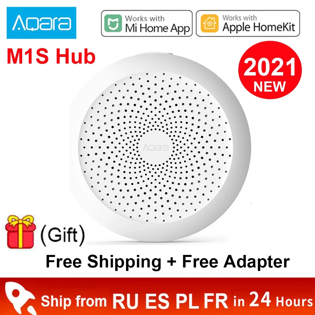 Концентратор Xiaomi Aqara M1S Zigbee беспроводной смарт шлюз 3 хаб для системы сигнализации