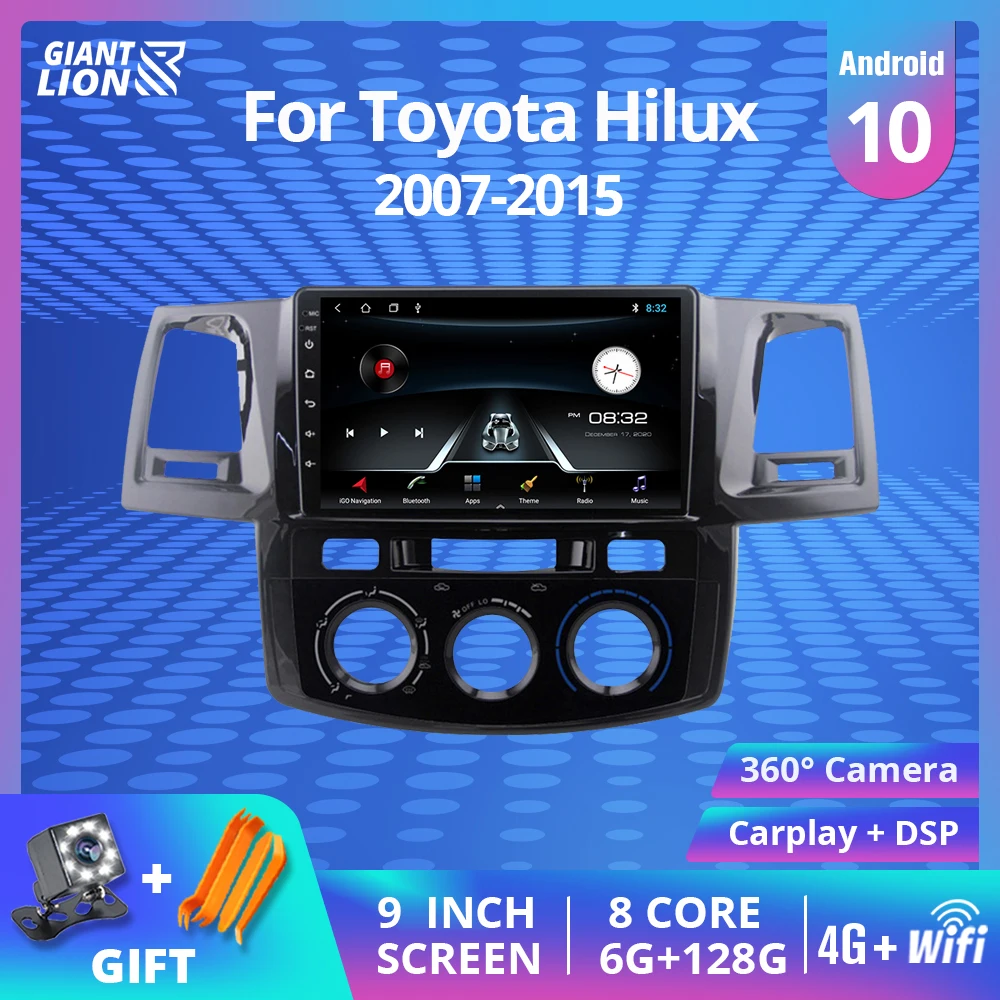 

Автомобильный радиоприемник 2DIN Android 10 для Toyota Fortuner Hilux MT 2007 2008 2012 2015 Мультимедиа Видео аудио Gps навигация автомобильная стереосистема