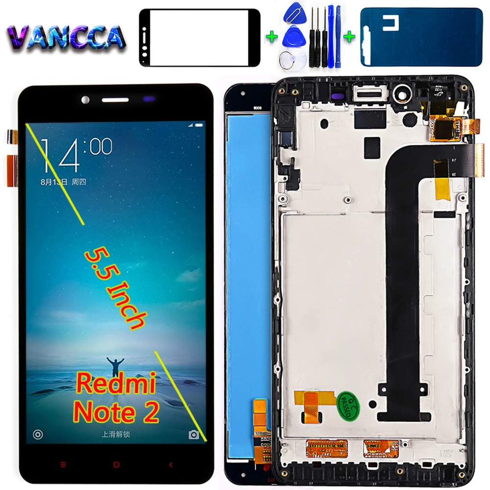 ЖК дисплей Vancca 5 дюйма для Xiaomi Redmi Note 2 дигитайзер в сборе сенсорный экран 1920*1080