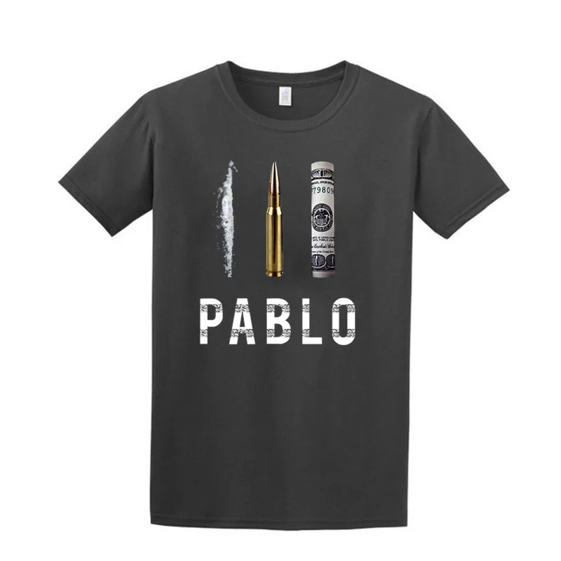 Бесплатная доставка Мужская футболка с принтом новая ограниченная Пабло Эскобар
