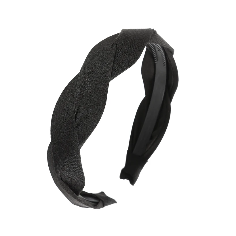 satin 5 LEVAO Serpentine Winding Cross Headband Vintage Hairbands Bezel Turban Women Girls Hair Accessories Hair Hoop Headwear Fashion - Цвет: satin 5