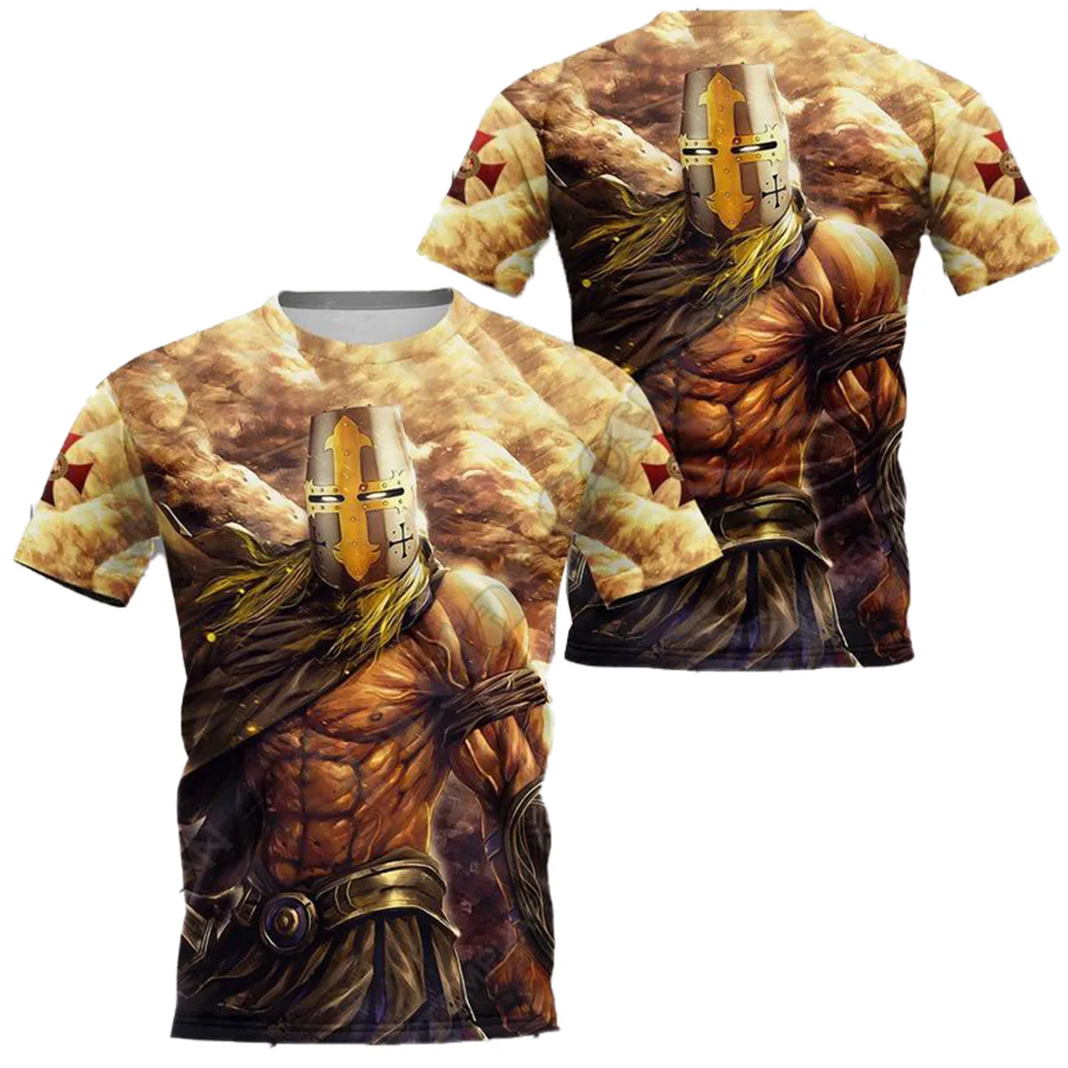 

PLstar Cosmos Knight Templar lion 3D Printed t-shirt Harajuku Streetwear T shirts Hip hop Men For Women Short Sleeve style-12