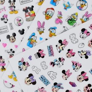 Disney Children's Cartoon Nail Art Stickers Mickey Mouse Donald Duck Snow White Nail Decoration Decals Nude Pieces