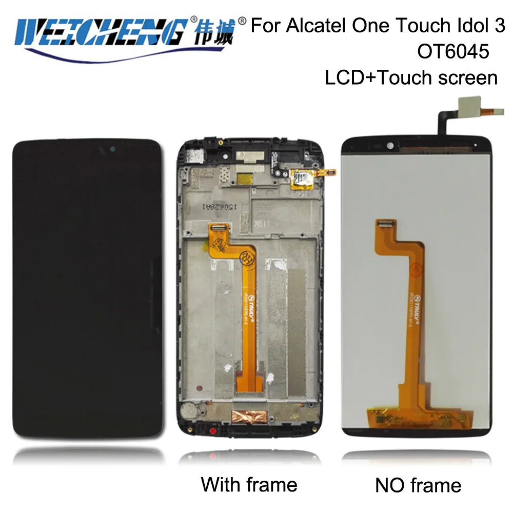 ЖК дисплей и сенсорный экран в сборе с рамкой для Alcatel One Touch Idol 3 6045 OT6045 LCD