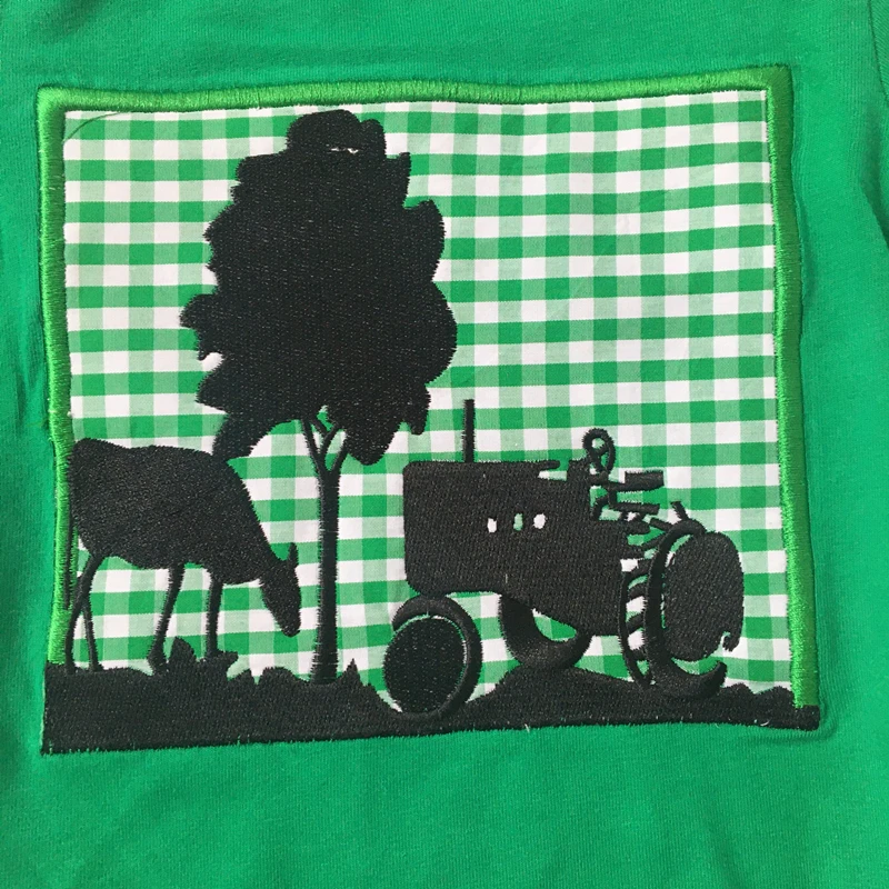 2020 Puresun Fashion Green Baby Boy Short Soft Cotton Summer Child Boutique Cute Applique Boys Outfit |