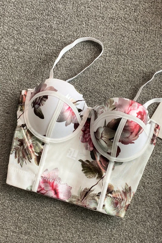 

Sexy Navel-bearing Tube Top, Camisole, Outer Wear, Women Gathered To Show Breasts, Big Fishbone Corset, Cropped Top