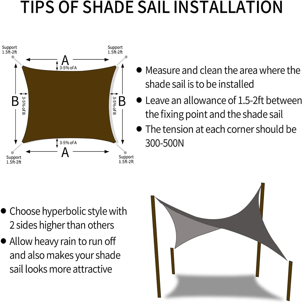 

Waterproof Shade Sail Anti-UV Sunshade Net Outdoor Garden Sunscreen Sunblock Shade Cloth Net Plant Greenhouse Cover Car Cover
