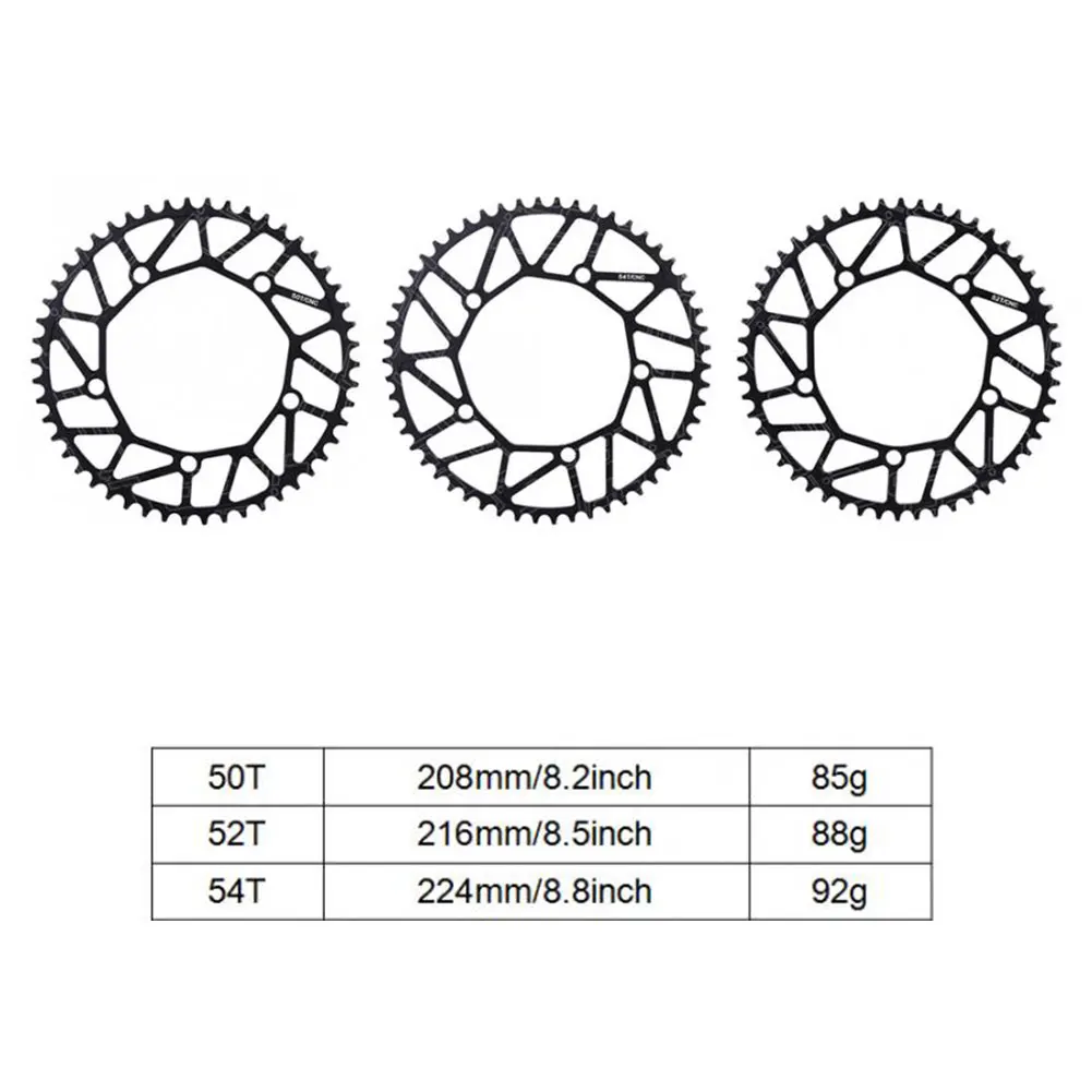 50T 52T 54T кольцевое кольцо из полого сплава однодисковое цепное колесо шоссейное