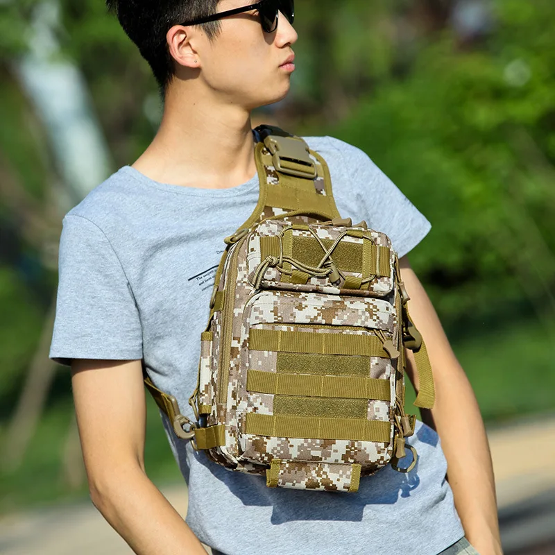 

Outdoor Bag Luya Backpack Fishing Bag Camouflage Sports Tactical Multi-function Shoulder Messenger Bag Riding Men's Chest Bag