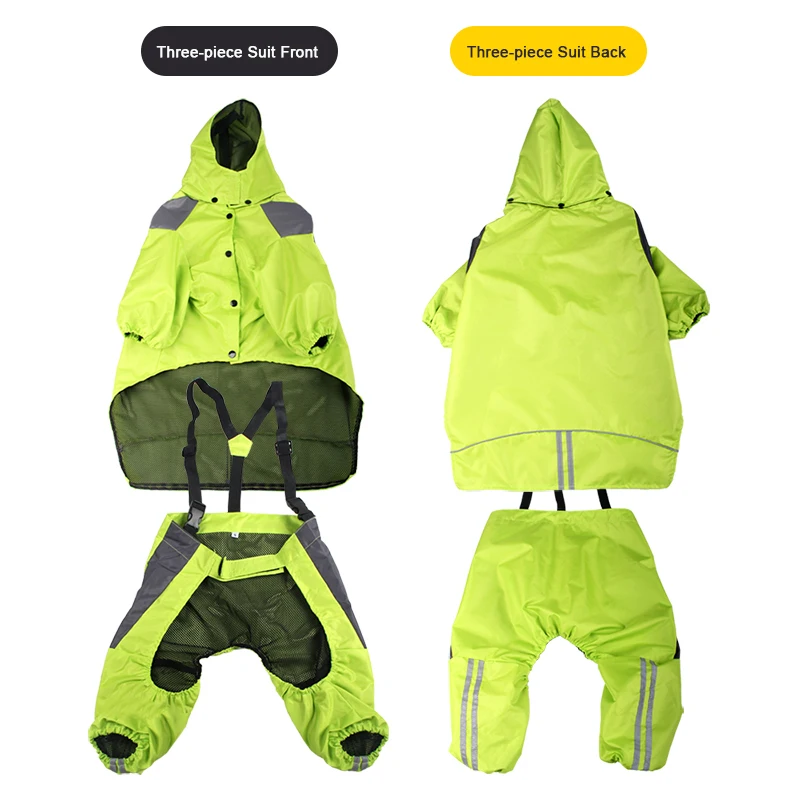 Непроницаемый дождевик одежда для собак домашних питомцев тройной