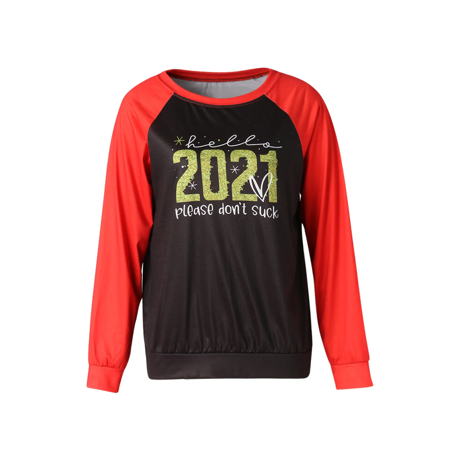 

Female Adults Letter Print Round Collar Long Sleeve T-Shirt Pullover Casual Sweatshirts for Spring Fall