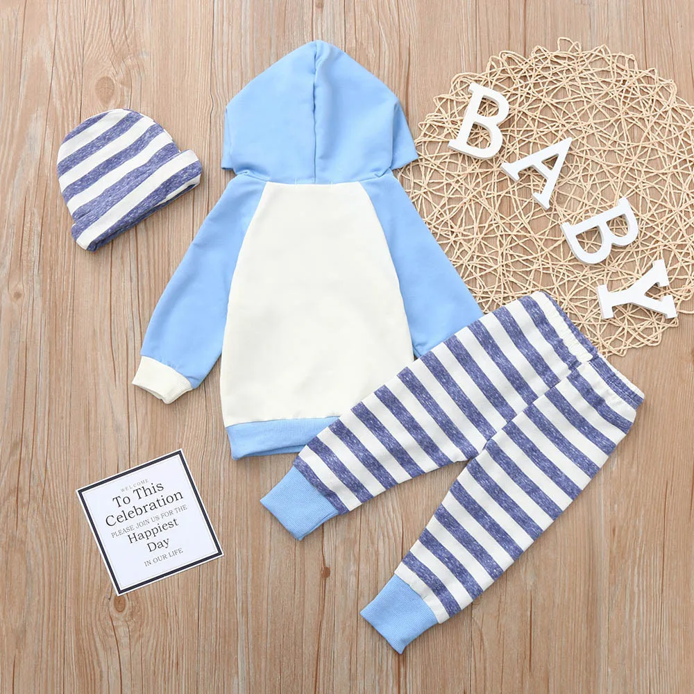 3Pcs Baby Girl Winter Clothes Suit Toddler Boy Set Hoodie Tops+pants+headband Outfits Roupa Infantil #30 | Детская одежда и обувь