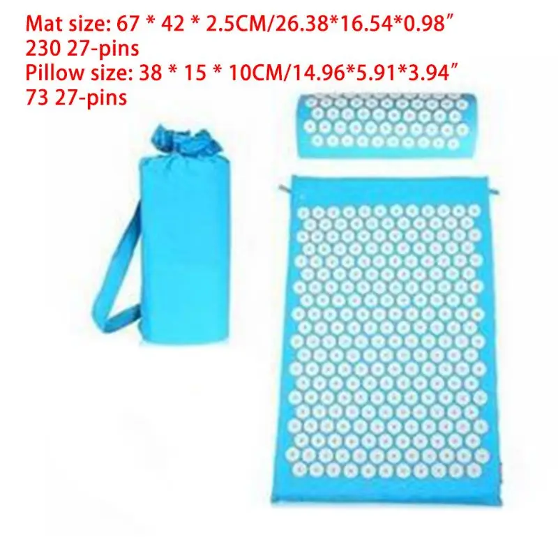 

Acupressure Cushion Yoga Mat Pillow Trigger Point Massager Set with Finger Rings