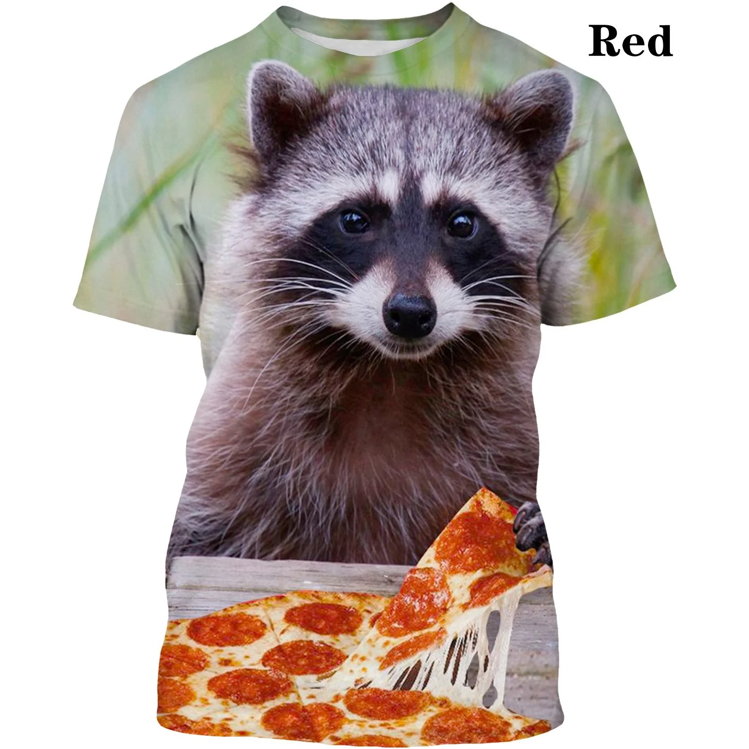 

2021 Fashion Cute Animal Raccoon Unisex 3D Printing Casual Short Sleeve T-shirt Best Seller Harajuku Men Clothing
