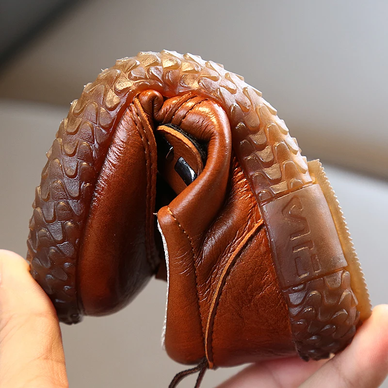 Новая модная Осенняя обувь из искусственной кожи для мальчиков от 1 до 3 лет