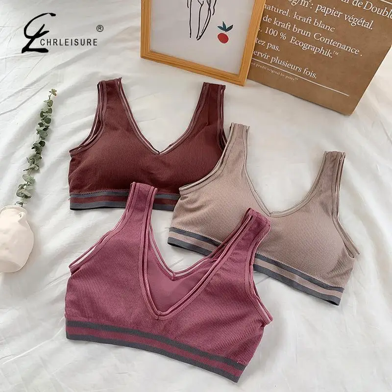 Сексуальный спортивный бюстгальтер с v образным вырезом для женщин новинка 2020