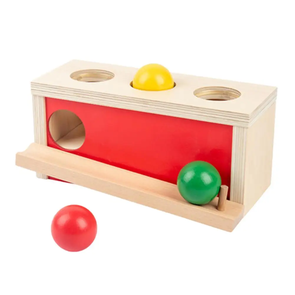 

Montessori Baby Wooden Toys Object Permanent Push Ball Toys Montessori Learning Materials Toys For Toddlers Over 1 Year Old Educ