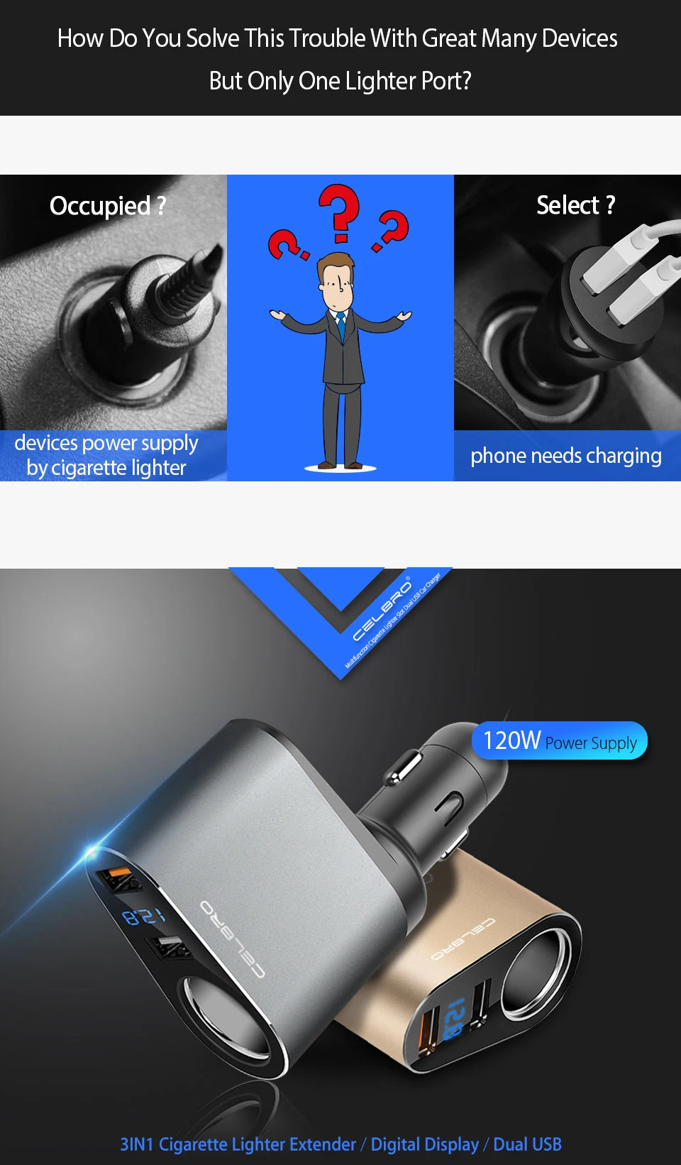 Автомобильное зарядное устройство Quick Charge 3,0 Qc3.0 Dual Usb Автомобильное зарядное устройство адаптер цифровой светодиодный дисплей Быстрая зарядка для мобильного телефона samsung