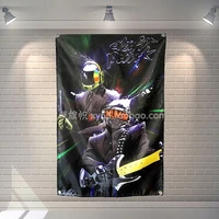 classic rock n roll popular music band posters high quality four holes flag banner office music studio room wall decoration