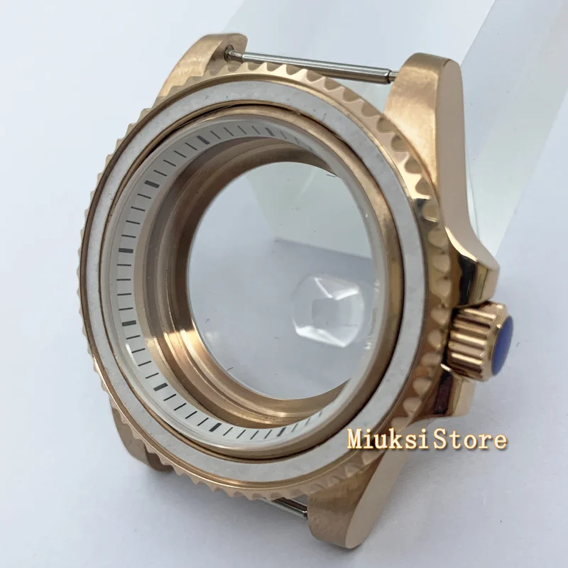 40 мм черный PVD розовое золото чехол подходит для NH35 NH36 ETA2824 Seagull ST2130 PT5000 движение