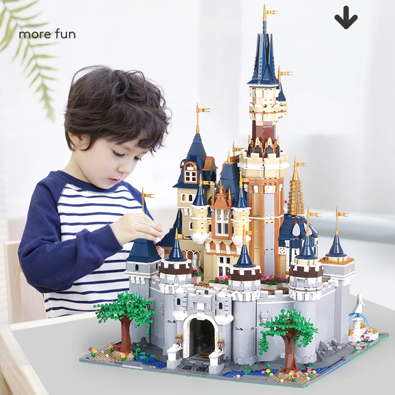 8388 шт Строительные блоки Disneys Золушка Принцесса Мечта Замок рай 71040 кирпичики