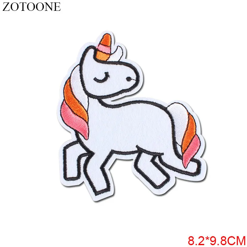 ZOTOONECartoon нашивки в форме единорога наклейки сделай сам железо на одежду