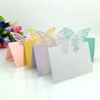 50pcs laser cut butterfly table name place card seating numbers wedding birthday party bridal shower table decorations
