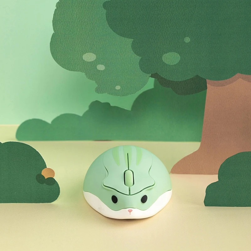 

2.4G Wireless Optical Mouse Cute Hamster Cartoon Computer Mice Ergonomic Mini 3D PC Office Mouse For Kid Girl Gift HX6A