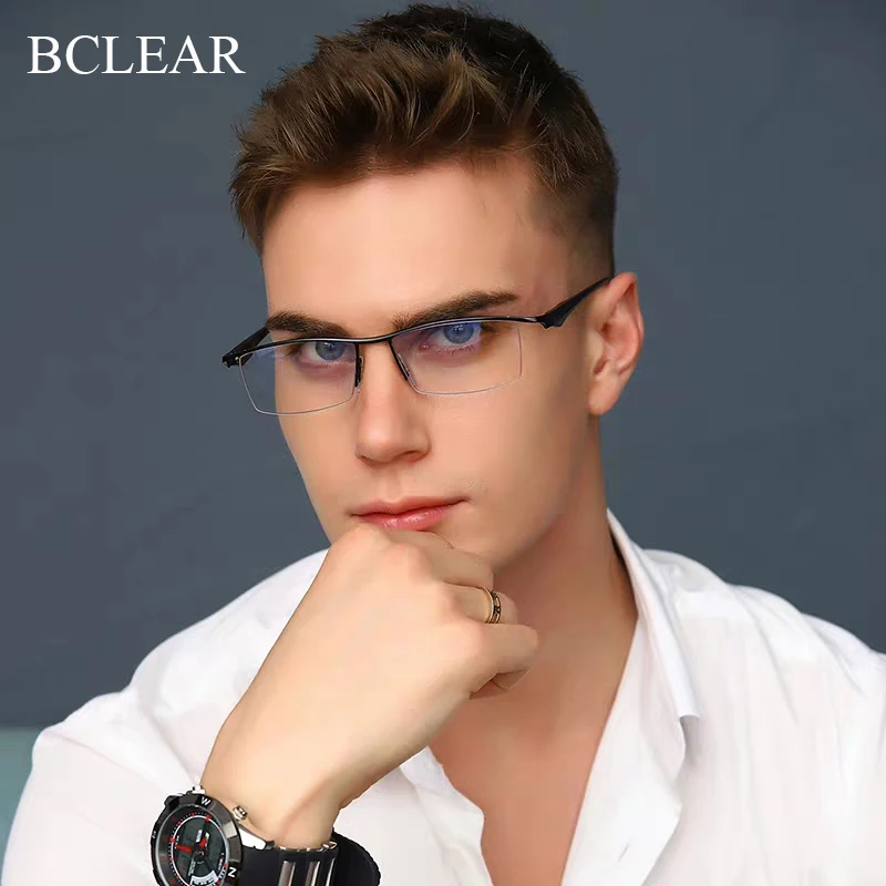 BCLEAR брендовые дизайнерские Полуободковые оправы для оптических очков гибкие TR90