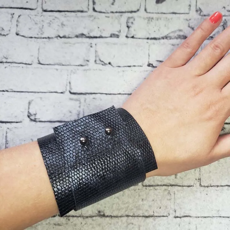 TOTABC трещины змеиная кожа браслет для женщин Свадебные украшения в стиле панк на