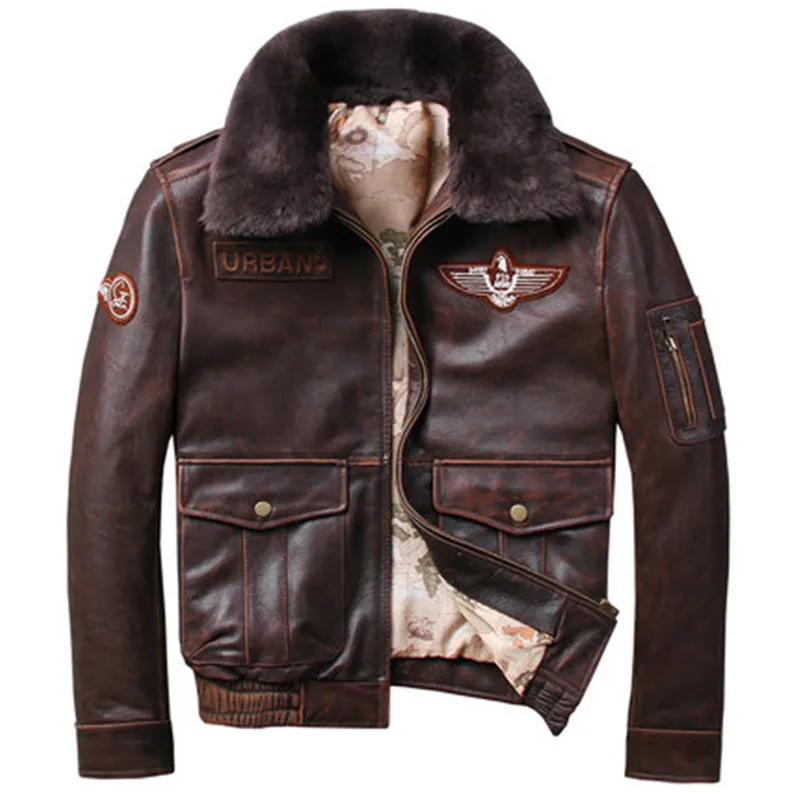 2021 винтажные мужские G1 ВВС Пилот Куртки из натуральной воловьей кожи куртка