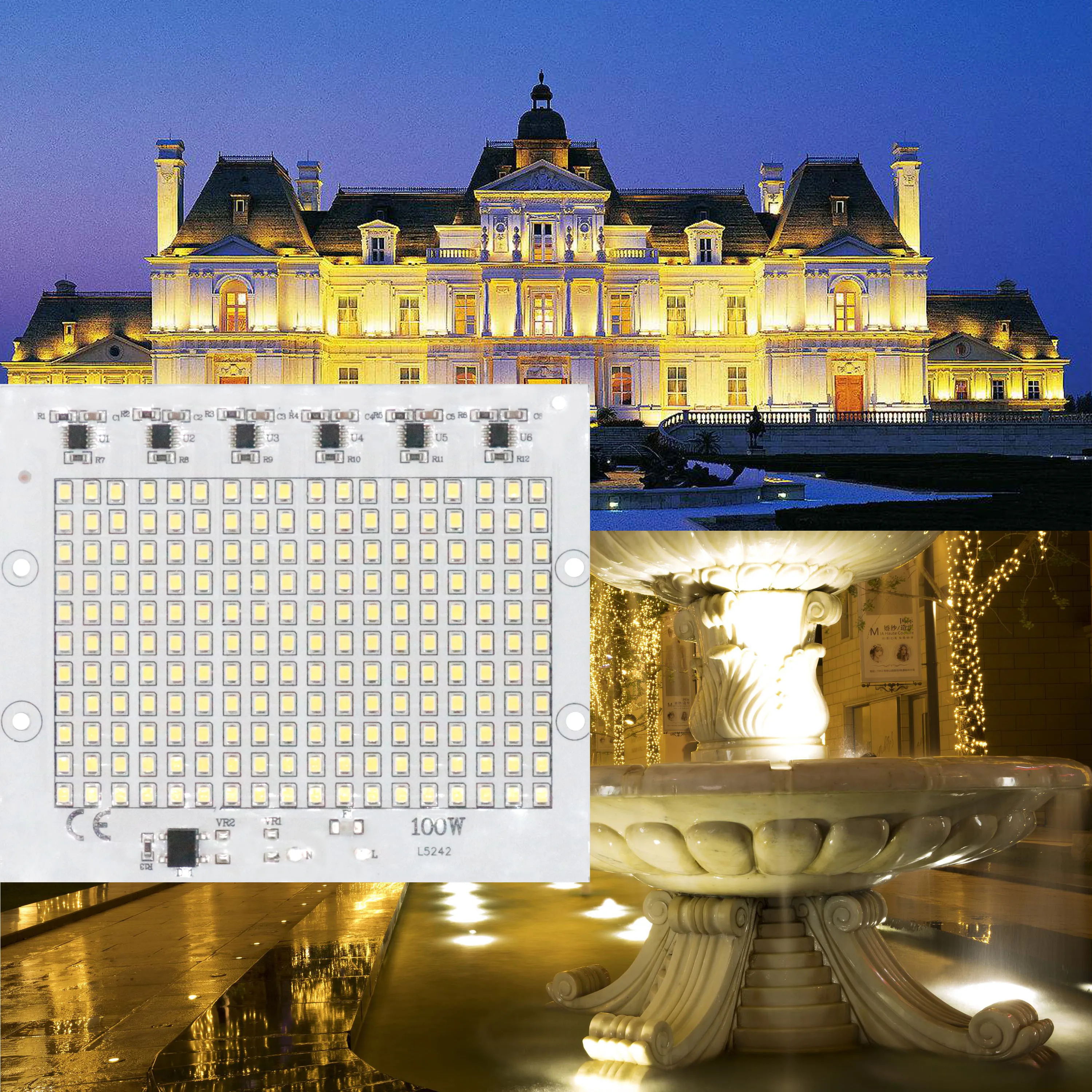 Светодиодная лампа с чипами Smart IC 220 В вход 10 Вт 20 30 50 100 искусственными диодами