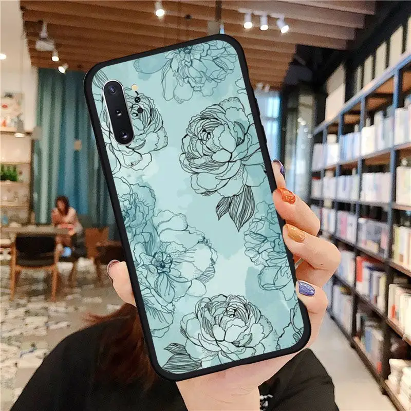 

Vintage Banana Leaf Flower Phone Case For Samsung A50 A51 A71 A20E A20S S10 S20 S21 S30 Plus ultra 5G M11 funda cover