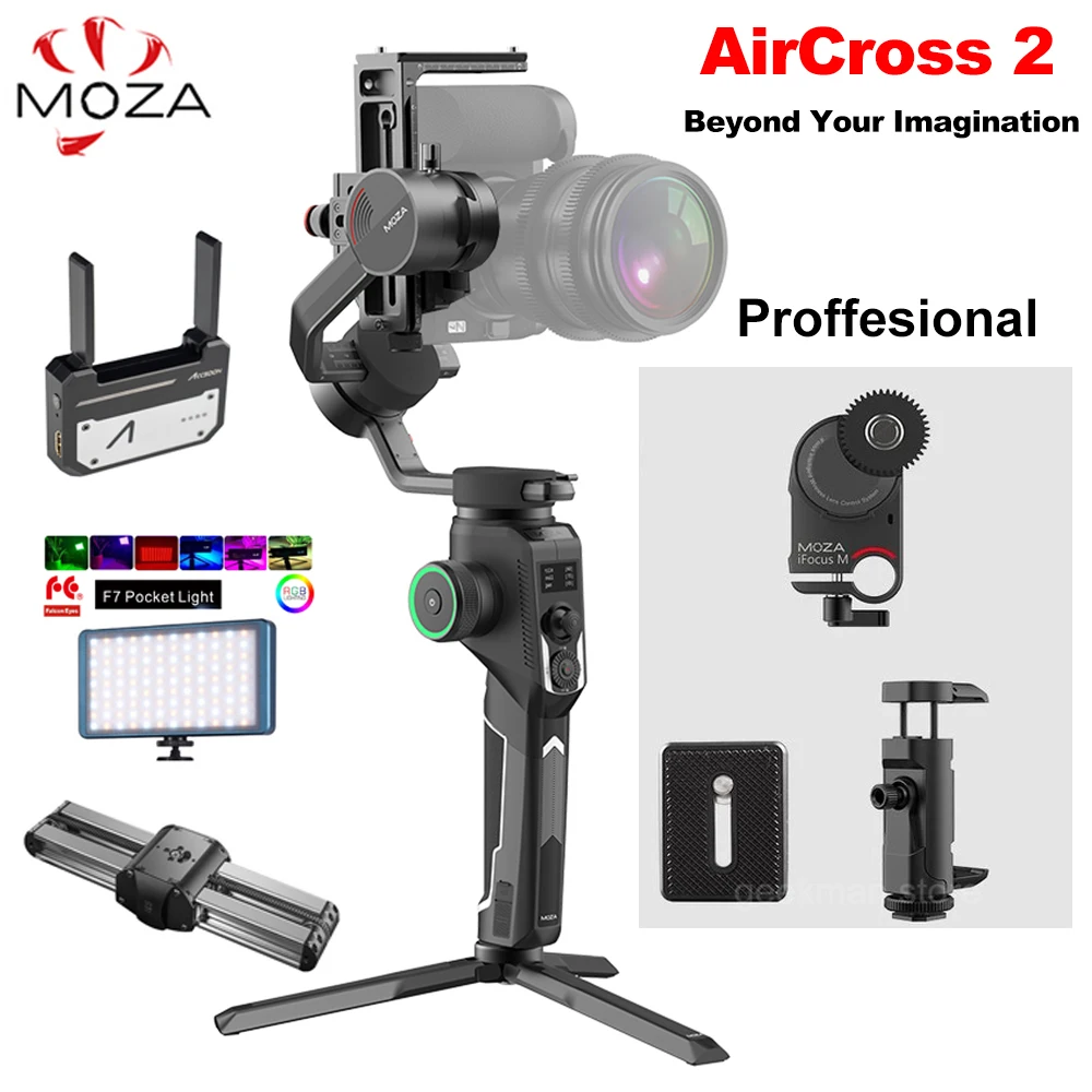 Moza Aircross 2 3-осевой портативный гидростабилизатор камеры PK DJI Ronin SC Ronin-SC Zhiyun Crane 2
