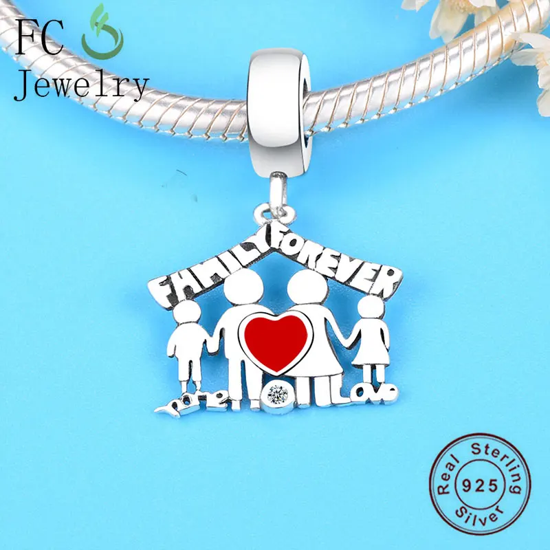 FC Jewelry подходит для оригинального BrandCharm браслета 925 пробы серебряный всей семьи