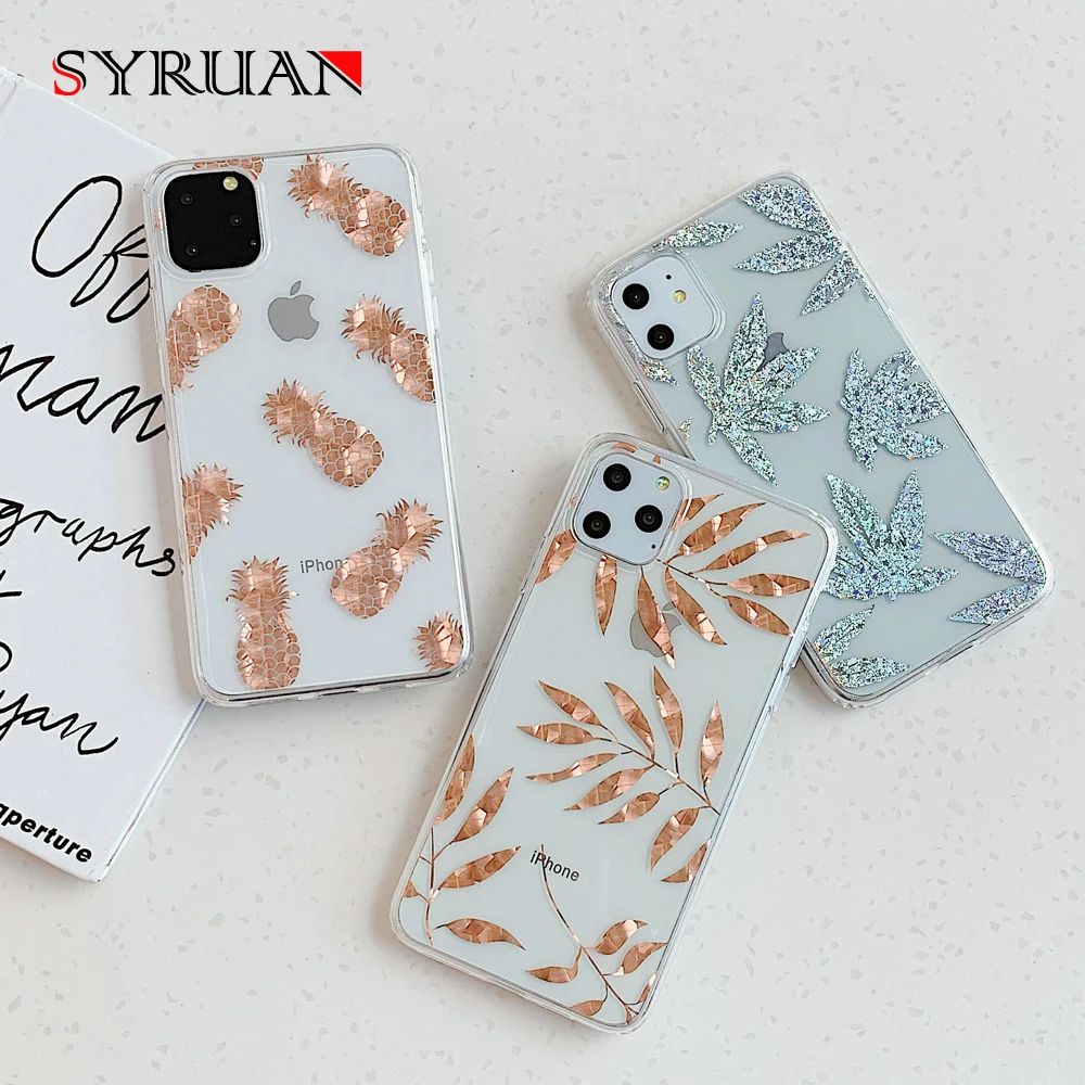 Прозрачный чехол для iPhone 11 Pro Max XR XSPlus X 7 8 с гальваническим покрытием|Бамперы| |