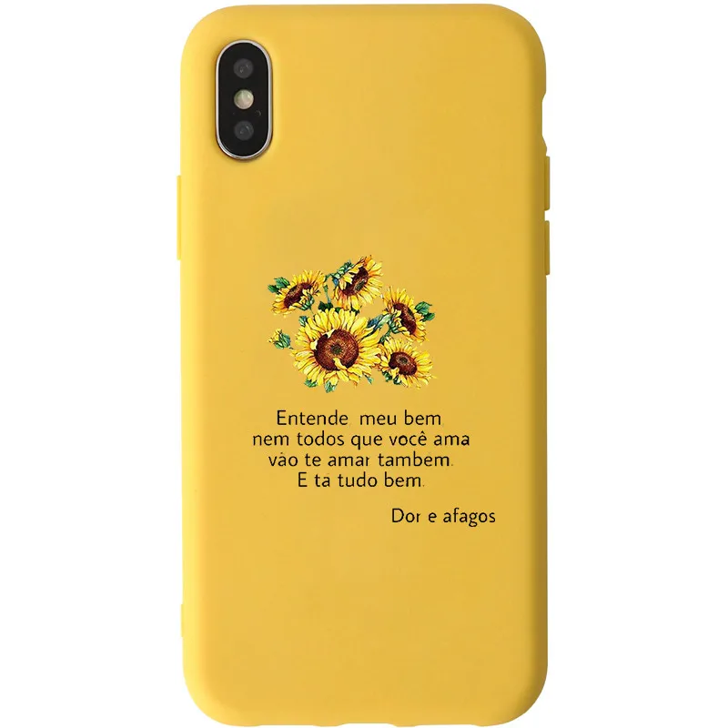 Style 2 Милая летняя Маргаритка Подсолнух цветочный чехол для телефона для iPhone 11 Pro 8 7 XS MAX XR X 6 6s Plus мягкая желтая задняя крышка Fundas - Цвет: Style 2