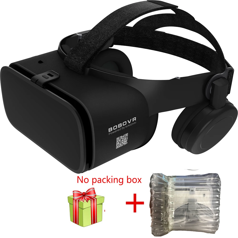 No box Новые Bobo vr Z6 VR очки беспроводные Bluetooth наушники VR очки Android IOS Удаленная реальность VR 3D картонные очки - Цвет: No box
