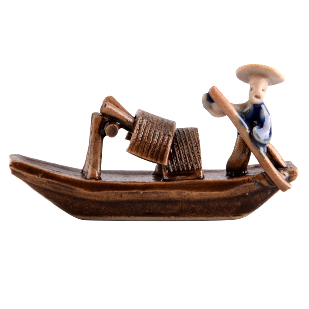 Китайский мини Керамическая бонсай Статуэтка скала Пейзаж орнамент имитация