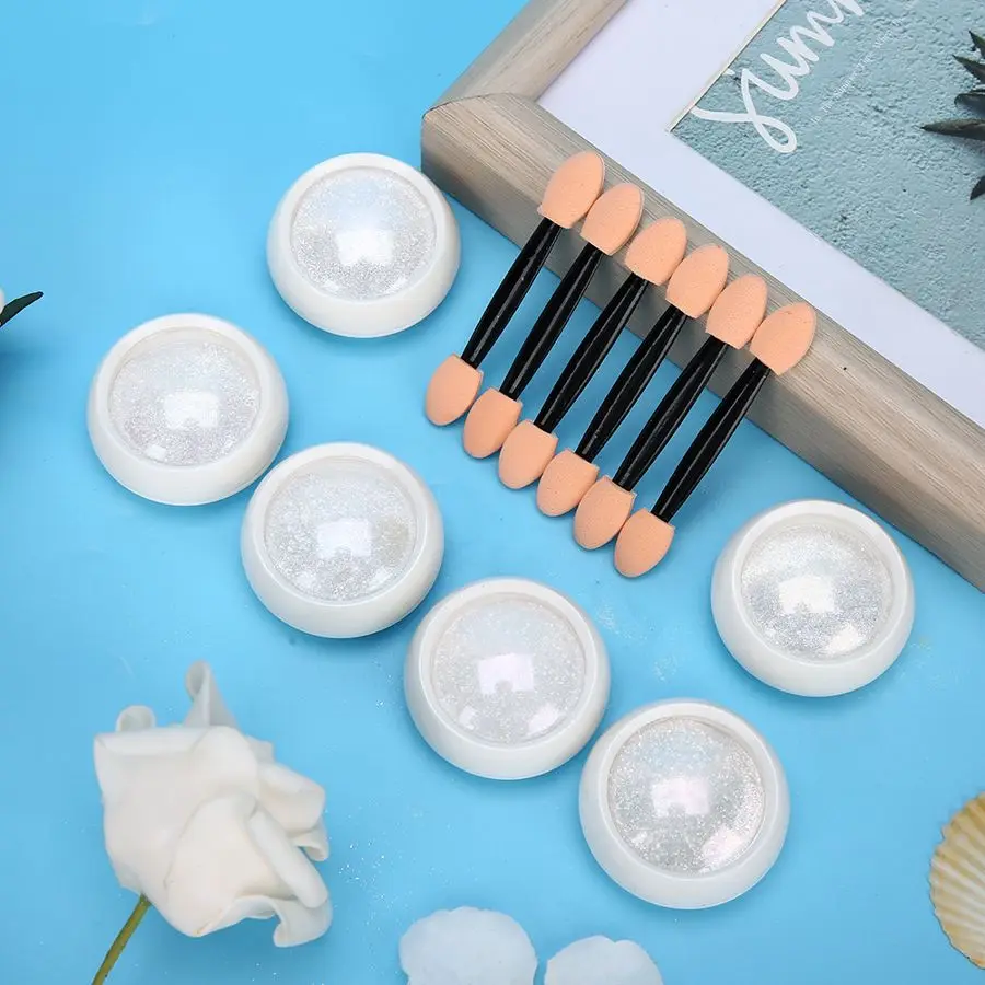 6 шт. модная пудра для ногтей зеркальная украшения маникюрные Декорации женщин и