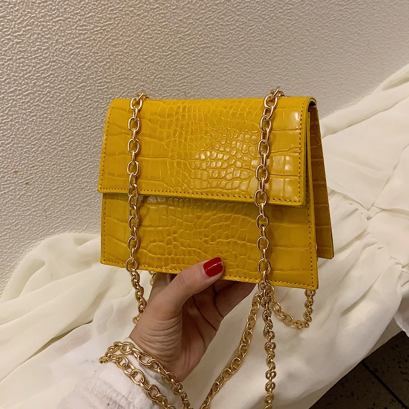 Ретро Мода крокодиловый узор мини квадратная сумка 2019 новая качественная