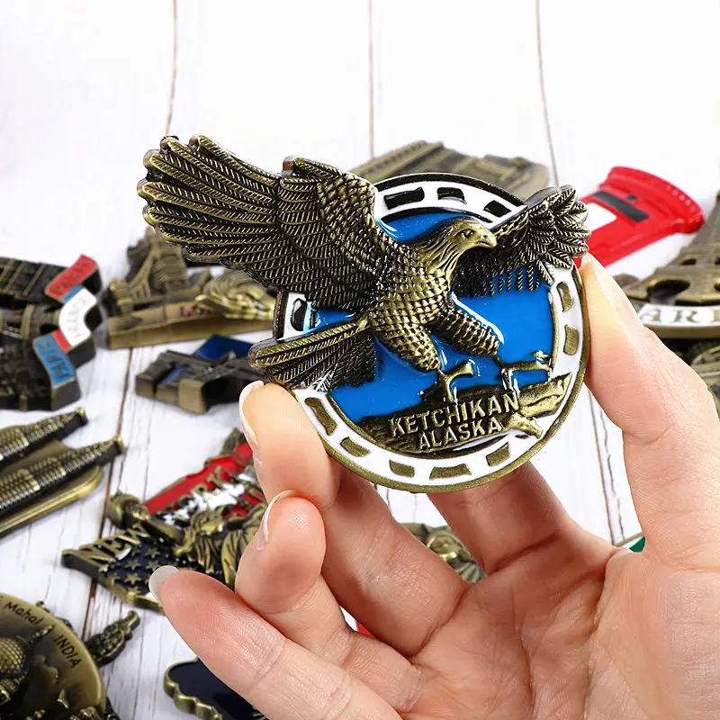 Металлический магнит в европейском стиле для холодильника украшение