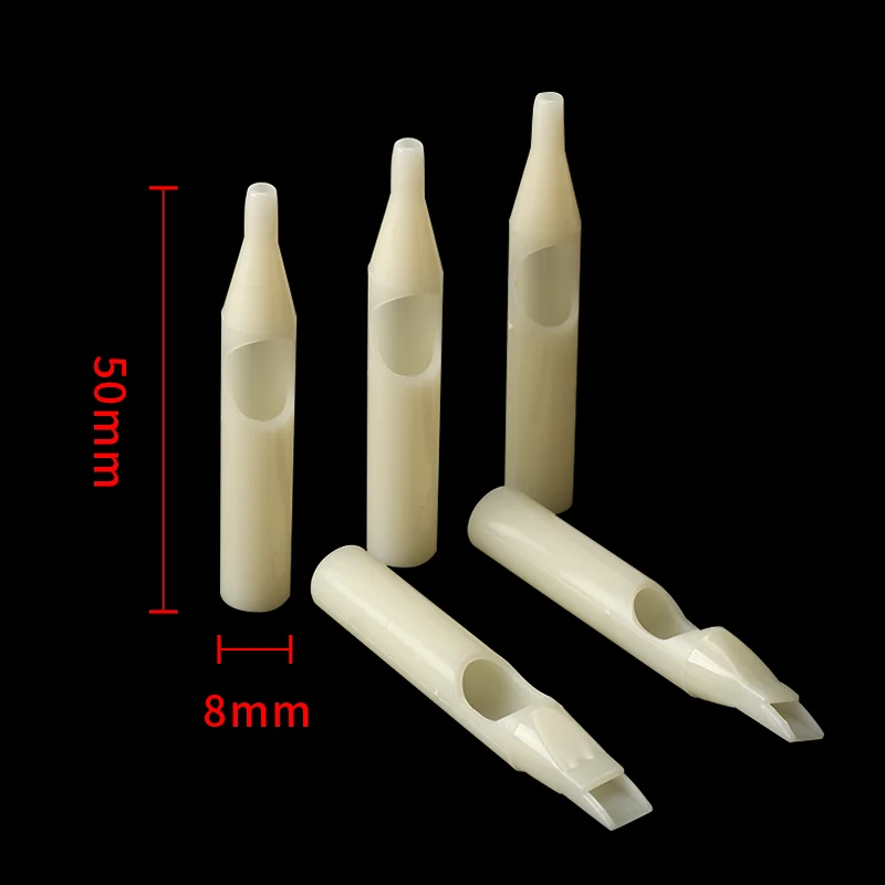 Пластиковые насадки для тату RT FT круглые плоские золотые стерилизованные