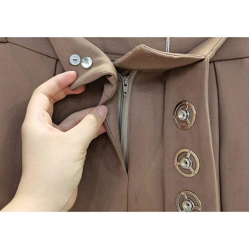 

Chic Formal High Waist Women Shorts Casual Half-length Women Loose Shorts Pockets 2021 Spring Summer Plus Size S-2XL