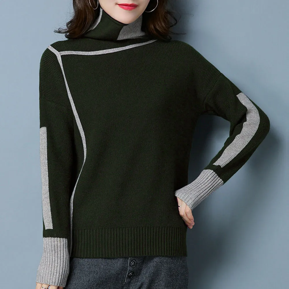 

Turtleneck Sweater Women Autumn Winter Pullover Jumper Fashion Female Basic Long Sleeve Knitted Top Ladies Korean Sweater