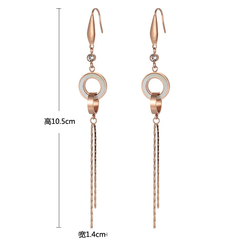 

Classic Hot Sale Fashion Shell Earrings Female Simple Long Tassel Earrings Ear Hook Earrings Ring earrings new