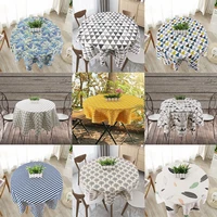 christmas tablecloth waterproof round table cloth linen and cotton home fresh table cloth new korean style toalha de mesa