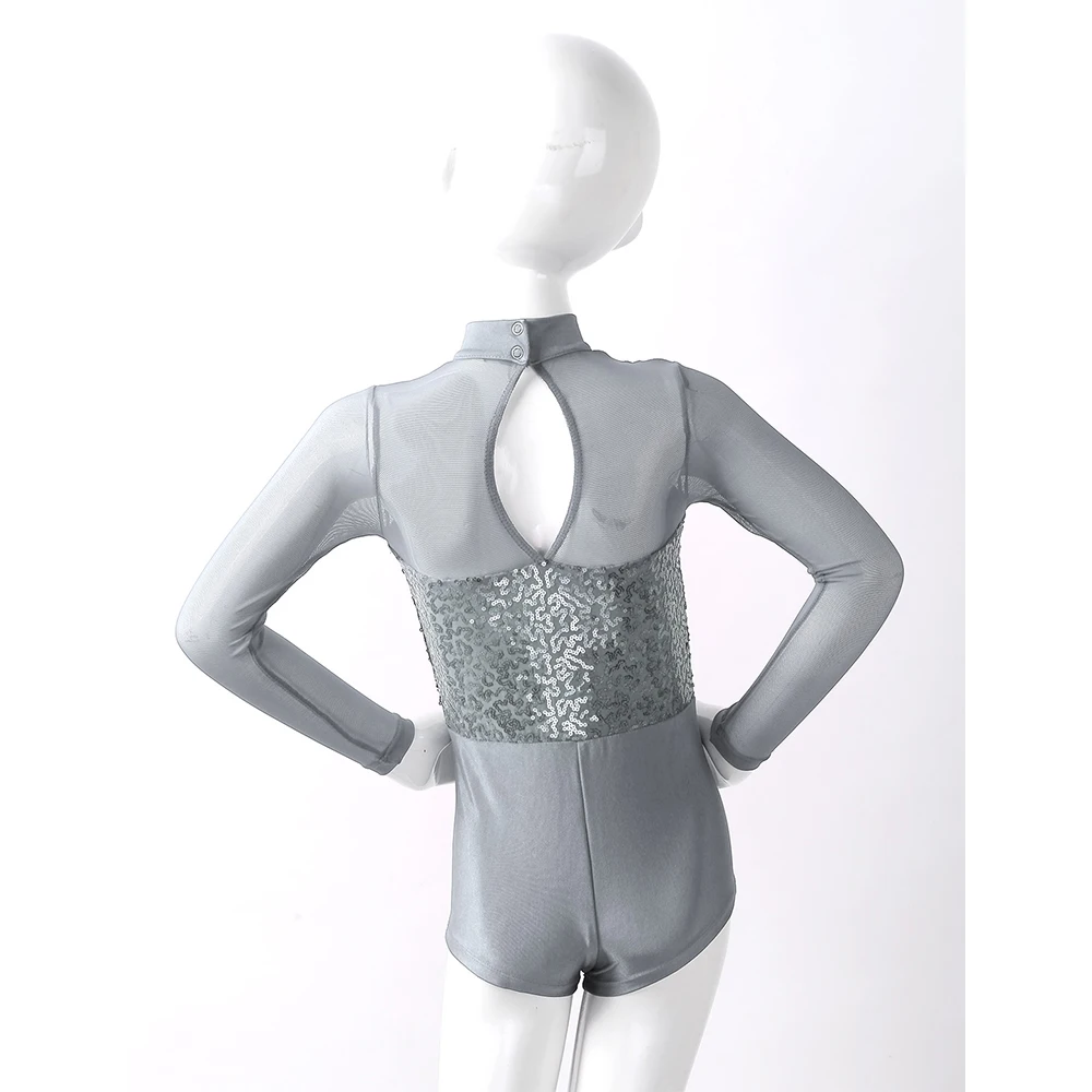 Балетное трико для девочек блестящее Тюлевое платье с блестками гимнастическое