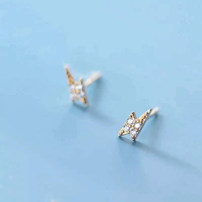 

PONYKISS Romantic S925 Sterling Silver lightning Zircon Stud Earrings for Women Party Fine Jewelry wholesale Accessories